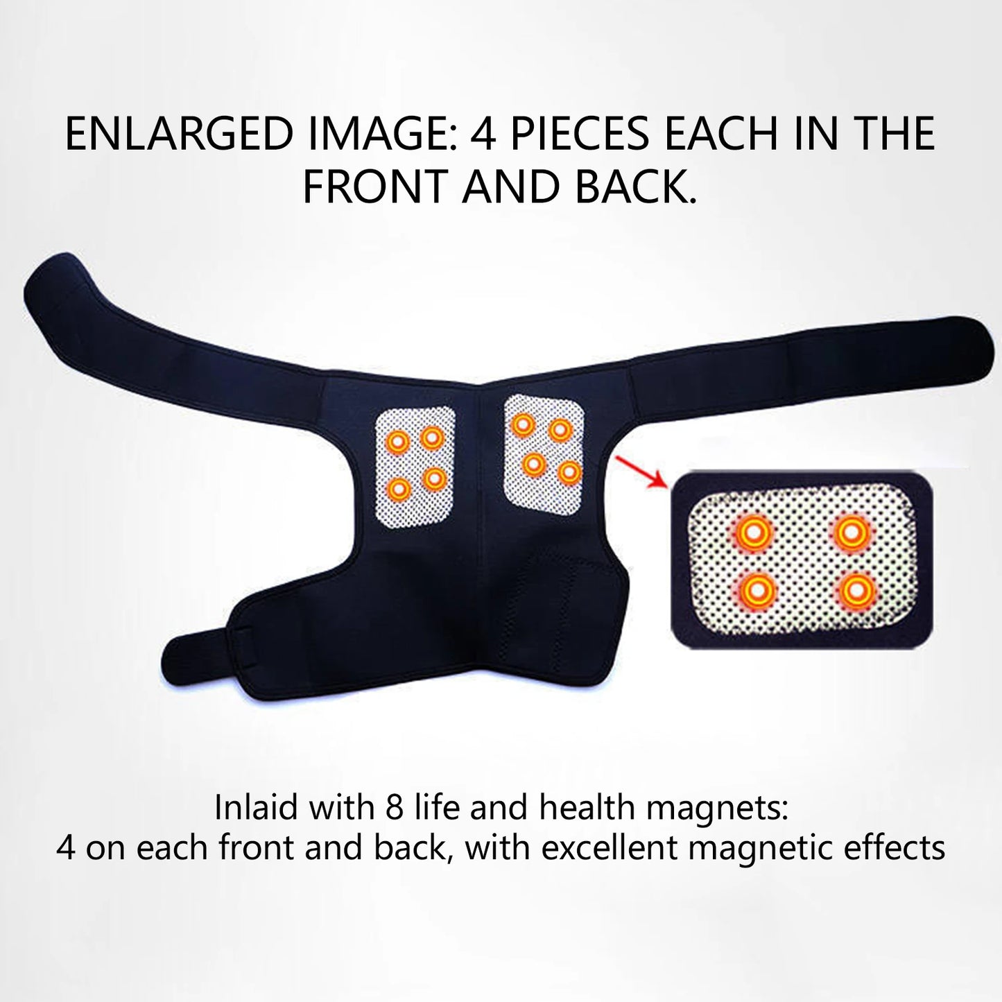 Self-heating Adjustable Single Shoulder Wrap Brace Shoulder Pain Relief Massager Brace For Rotator Cuff Cervical Shoulder Pad