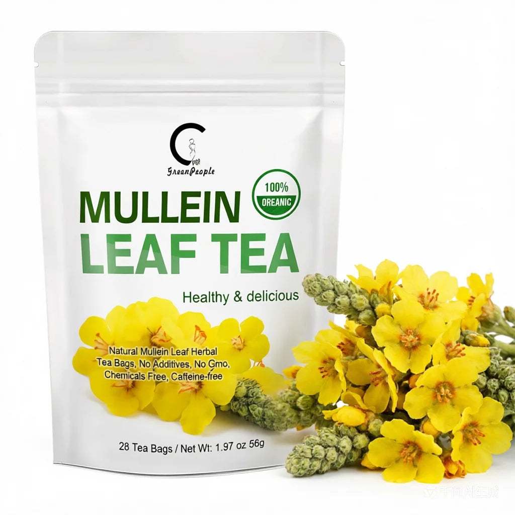 100% Organic Mullein Leaf Tea Non-GMO, Chemical Free, Caffeine Free, Soothe Respiratory Discomfort,  Relaxation & Restful Sleep