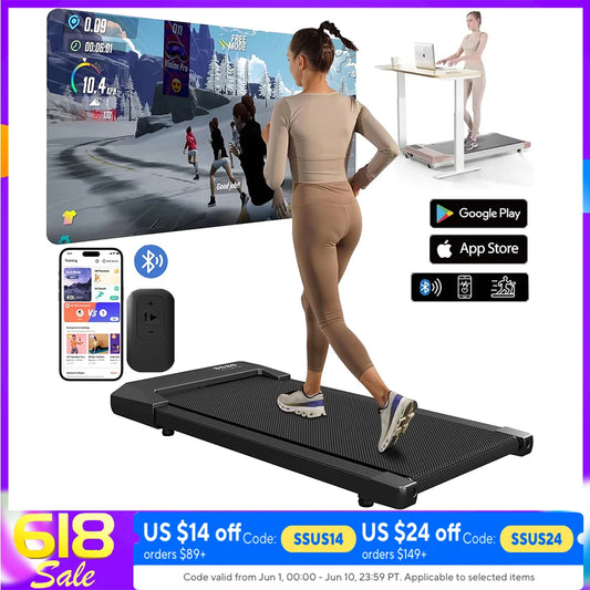 300lbs Treadmill for Home 2.5HP Treadmills Walking Pad LCD Digital Data Display 2in1 Walking Running Fitness Exercise Machine